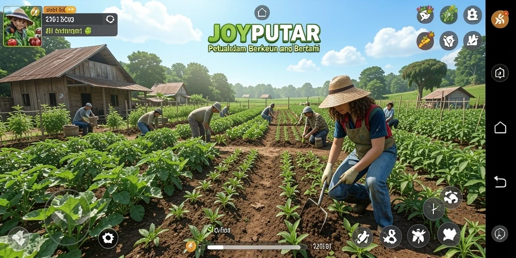 Tangkapan layar <strong>JOYPUTAR</strong> menunjukkan pengalaman berkebun yang menakjubkan.
