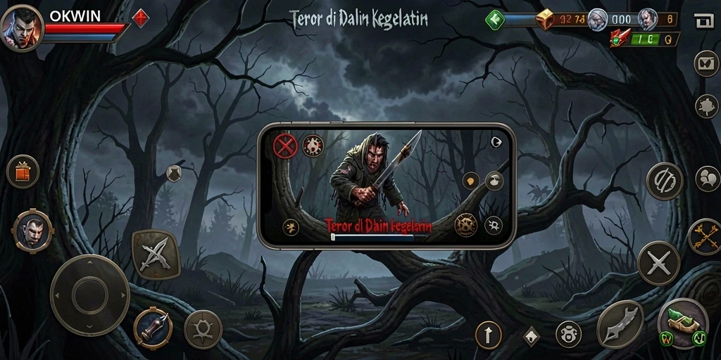 Tampilan gameplay yang mencekam dan penuh ketegangan.