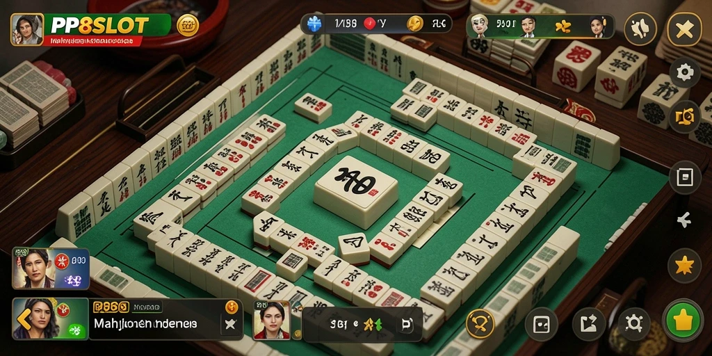 Tangkapan layar gameplay PP8SLOT yang menampilkan momen seru permainan Mahjong.