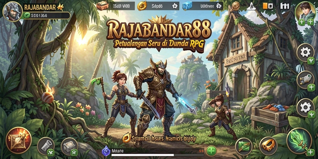 Tampilan gameplay seru di RAJABANDAR88 dengan karakter dan petualangan epik.