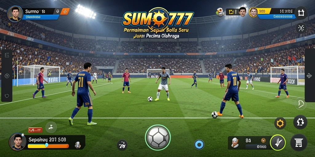 Tampilan gameplay menarik dalam game sepak bola SUMO777.