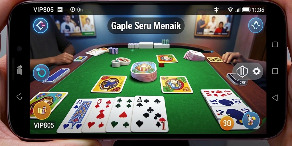 Gameplay seru Gaple di aplikasi VIP805