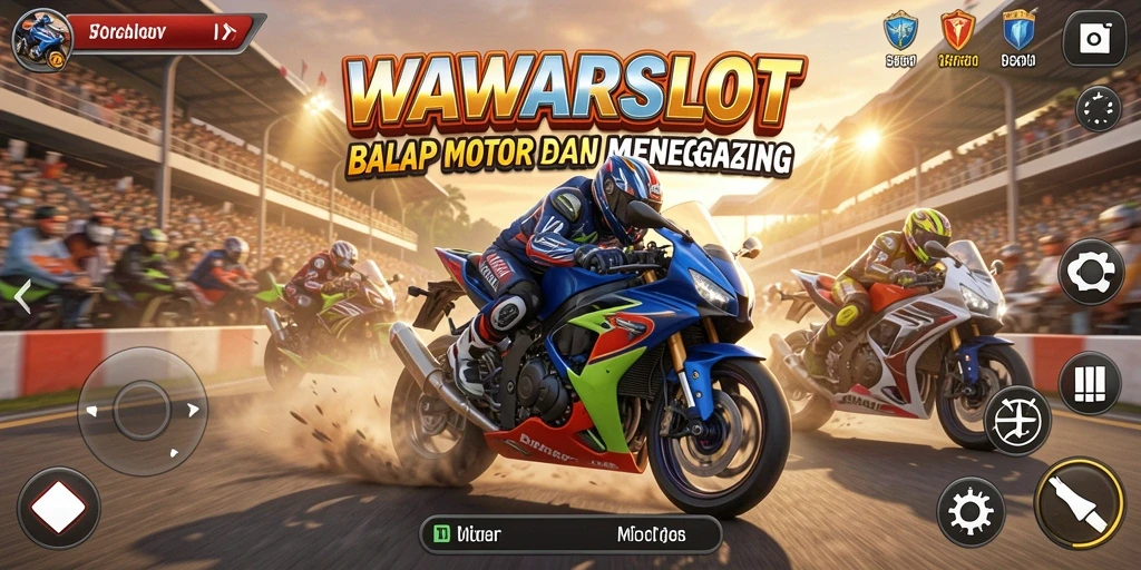 Tampilan gameplay seru dari balapan motor di WAWARSLOT.